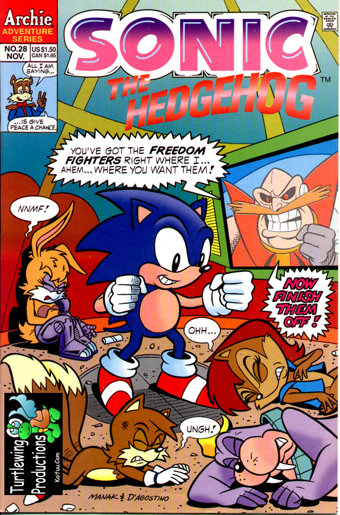 Sonic - Archie Adventure Series November 1995 Cover Page